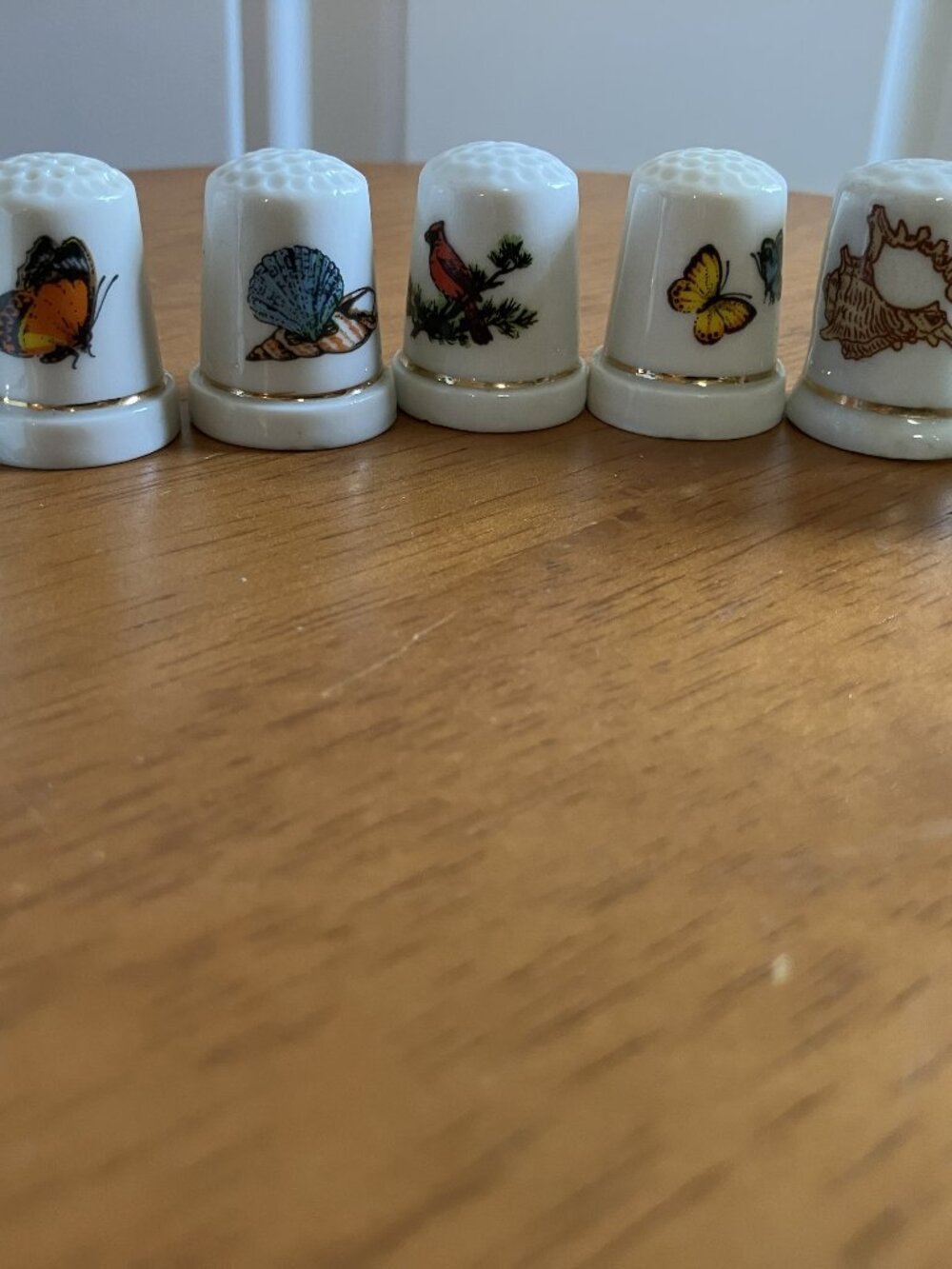 Vintage Porcelain Collectible Thimble Set